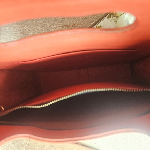 Vintage Coach Bonnie Cashin Metro Stroll Tote Bag # 9004 ( Coral Pink ) - Picture 12 of 15